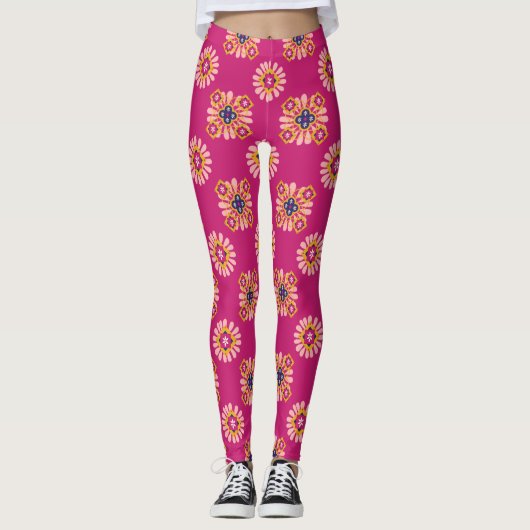 roze marokkaanse leggings (Voorkant)