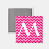 Roze Marokkaanse Moods Chevrons Magneet (Voorkant / Achterkant)