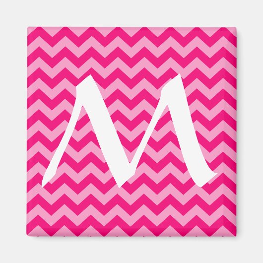 Roze Marokkaanse Moods Chevrons Magneet (Voorkant)