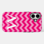Roze Marokkaanse Moods Chevrons met Monogram Case-Mate iPhone Case (Achterkant (horizontaal))