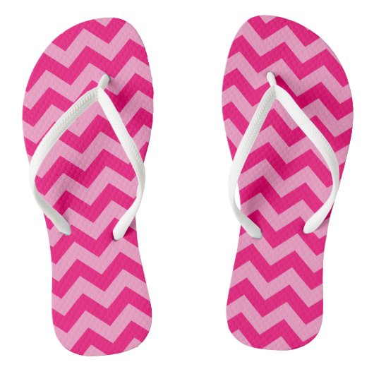Roze Marokkaanse Moods Chevrons Teenslippers (Voetbed)