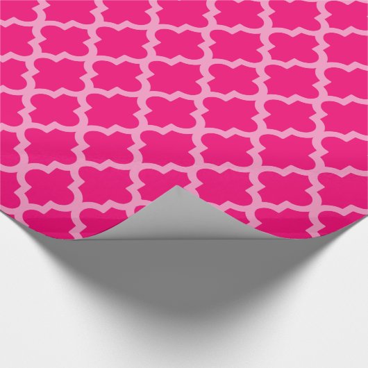 Roze Marokkaanse Moods Quatrefoil Cadeaupapier (Hoek)