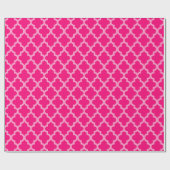 Roze Marokkaanse Moods Quatrefoil Cadeaupapier (Vlak)
