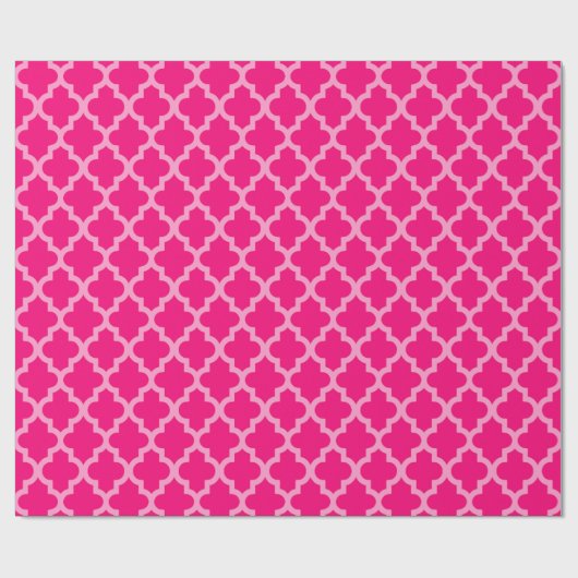 Roze Marokkaanse Moods Quatrefoil Cadeaupapier (Vlak)