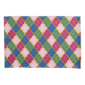 Roze Marokkaanse Tegel Kussensloop (Voorkant)