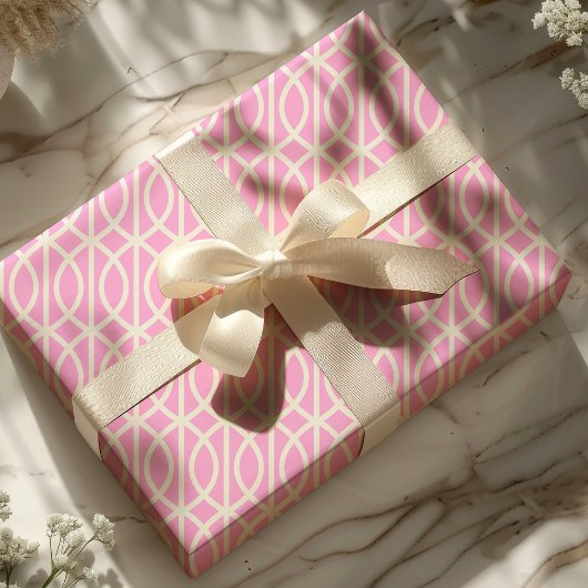 Roze Marokkaanse Trellis Cadeaupapier