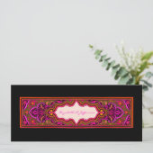 Roze Marokkaanse uitnodiging tot huwelijk (Staand voorkant)