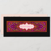 Roze Marokkaanse uitnodiging tot huwelijk (Voorkant / Achterkant)