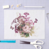 -roze maroon Butterfly Floral Tissuepapier (Craft)