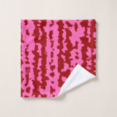 Roze Maroon Rood Onregelmatig Abstract Ontwerp  Bad Handdoek (Wasdoekje)