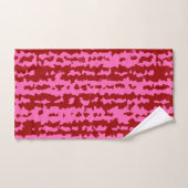 Roze Maroon Rood Onregelmatig Abstract Ontwerp  Bad Handdoek (Handdoek)
