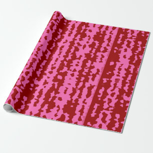 Roze Maroon Rood Onregelmatig Abstract Ontwerp  Cadeaupapier