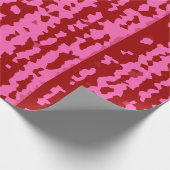 Roze Maroon Rood Onregelmatig Abstract Ontwerp  Cadeaupapier (Hoek)