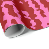 Roze Maroon Rood Onregelmatig Abstract Ontwerp  Cadeaupapier (Rol Hoek)