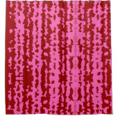 Roze Maroon Rood Onregelmatig Abstract Ontwerp Douchegordijn (Voorkant)