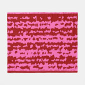 Roze Maroon Rood Onregelmatig Abstract Ontwerp Fleece Deken (Voorkant (Horizontaal))