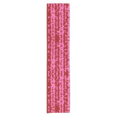 Roze Maroon Rood Onregelmatig Abstract Ontwerp Korte Tafelloper (Voorkant)