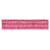 Roze Maroon Rood Onregelmatig Abstract Ontwerp Korte Tafelloper (Horizontaal)