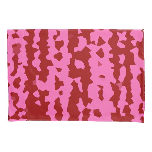 Roze Maroon Rood Onregelmatig Abstract Ontwerp Kussensloop (Voorkant)