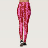 Roze Maroon Rood Onregelmatig Abstract Ontwerp Leggings (Achterkant)
