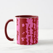 Roze Maroon Rood Onregelmatig Abstract Ontwerp  Mok (Links)