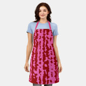 Roze Maroon Rood Onregelmatig Abstract Ontwerp  Schort (Gedragen)