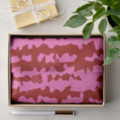 Roze Maroon Rood Onregelmatig Abstract Ontwerp  Tissuepapier (Geschenk)