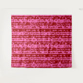 Roze Maroon Rood Onregelmatig Abstract Ontwerp Wandkleed (Voorkant (horizontaal))