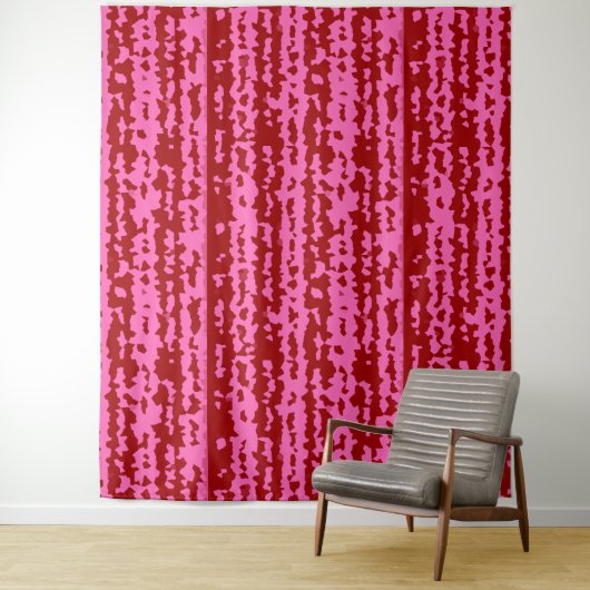 Roze Maroon Rood Onregelmatig Abstract Ontwerp Wandkleed (In situ)