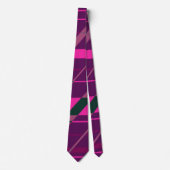 Roze Maroon Zwart Abstract Geometrisch Fun Funky Stropdas (Voorkant)