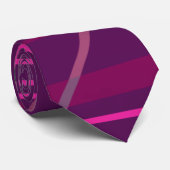 Roze Maroon Zwart Abstract Geometrisch Fun Funky Stropdas (Opgerold)
