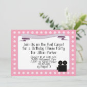 Roze marquis - Uitnodigingen van de Filmpartij van (Staand voorkant)