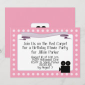 Roze marquis - Uitnodigingen van de Filmpartij van (Voorkant / Achterkant)