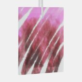 Roze marron waterverf abstract spatten patroon s glas ornament (Voorkant Rechts)