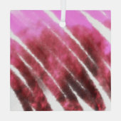 Roze marron waterverf abstract spatten patroon s glas ornament (Achterkant)