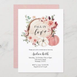 roze marsala verliefd worden pompoen bruidsfeest  kaart