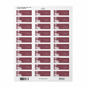 Roze Marsala Zen Lotus Business Etiket (Full Sheet)