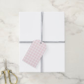Roze Marshmallow Gingham Gift Labels Cadeaulabel (Met Touw)