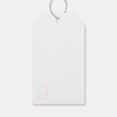 Roze Marshmallow Gingham Gift Labels Cadeaulabel (Achterkant)