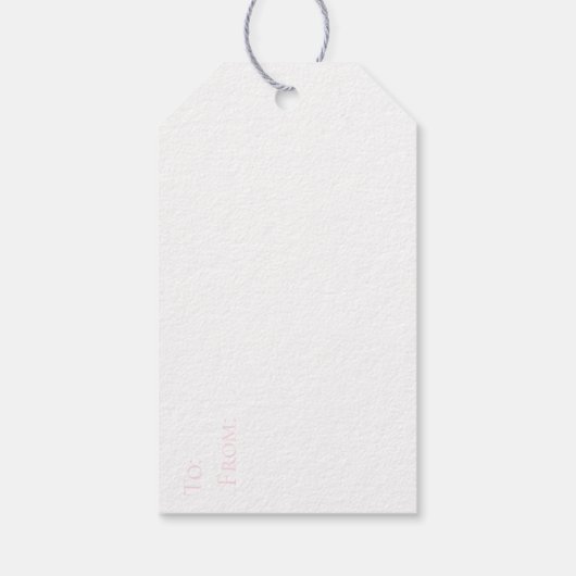 Roze Marshmallow Gingham Gift Labels Cadeaulabel (Achterkant)