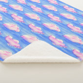 Roze Marshmallow Wolken Sherpa Deken (3/4)