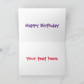 Roze marshmallows van de cartoon van het kampvuur kaart (Binnen)