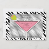 Roze Martini Cocktail Drink Chic Party Uitnodiging (Voorkant)