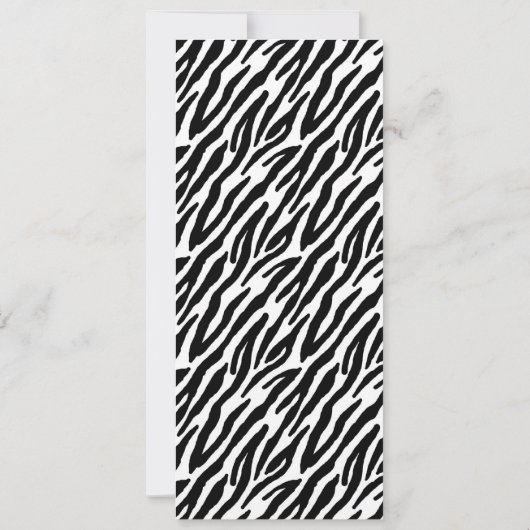 Roze Martini en Zebra Pattern Kaart (Achterkant)