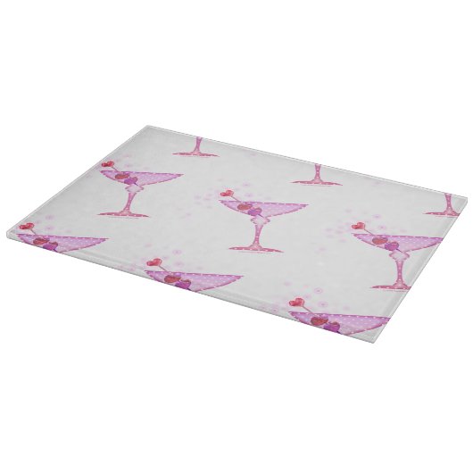 Roze Martini GLAS SNIJPLANKEN (Hoek)