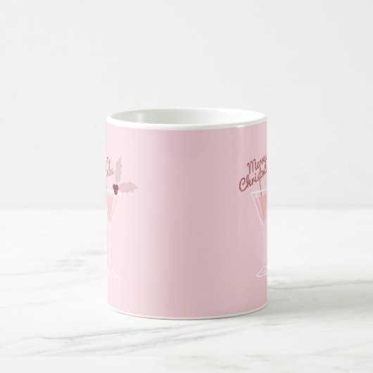 Roze Martini Kerstmis Koffiemok (Center)