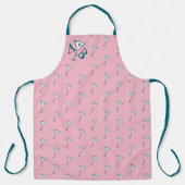 Roze Martini Monogram Schort (Voorkant)