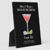Roze Martini ・ PERSONALIZE deze Drink van de Handt Fotoplaat (Zijkant)