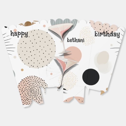 Roze Martini Retro Vibe Bedankdoosjes (Ongevouwen)