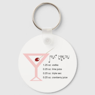 Roze Martini Sleutelhanger